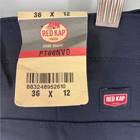 Red Kap Cargo Shorts Mens 36W x 12in Navy WORK WEAR UNIFORM RUGGED NWT - Picture 3 of 6